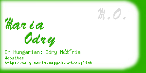 maria odry business card
